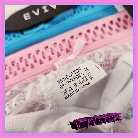 NWT 💖 Color Your Days: EVIA 3 Pack Panties in Vibrant Multicolor, Medium ✨ NWT - Picture 2 of 4